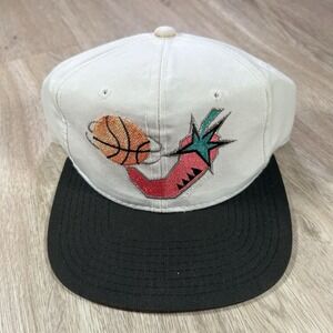 VTG Starter 1996 San Antonio Spurs Snapback Hat NBA White Black Cap